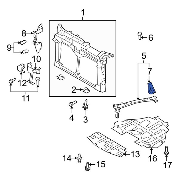 Radiator Support Panel Reinforcement