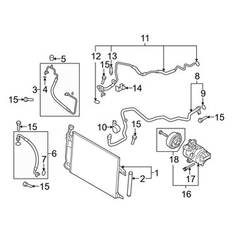 Mazda OE - Air Conditioner & Heater - Condenser, Compressor & Lines (3.7L)