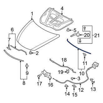 Mazda OE - Rear Hood Seal