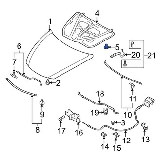 Mazda OE - Hood Insulation Pad Clip