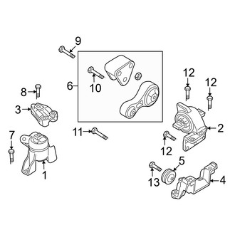 Mazda OE - Engine / Transaxle - Engine & Transmission Mounting (2.5L Automatic Tr)