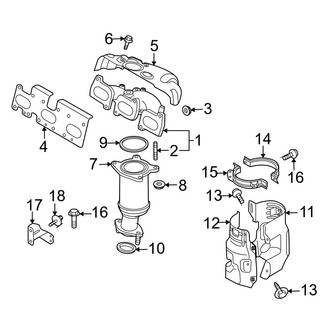 Mazda OE - Exhaust System - Manifold (Rear), (3.7L)