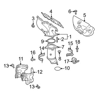 Mazda OE - Exhaust System - Exhaust Manifold (Front), (3.7L)