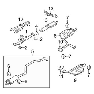 Mazda OE - Exhaust System - Exhaust Components (3.7L)