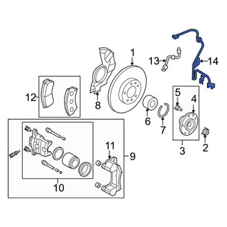 Mazda OE - Front Left ABS Wheel Speed Sensor