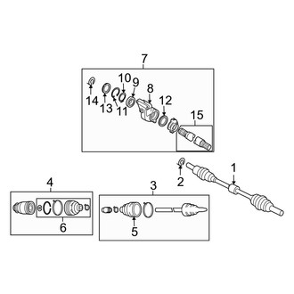 Mazda OE - Front Suspension - Drive Axles (3.7L)