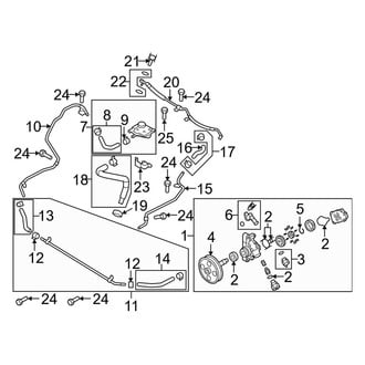 Mazda OE - Steering Gear & Linkage - Pump & Hoses (3.7L)