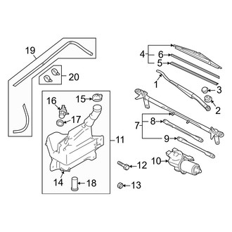Mazda OE - Windshield - Wiper & Washer Components