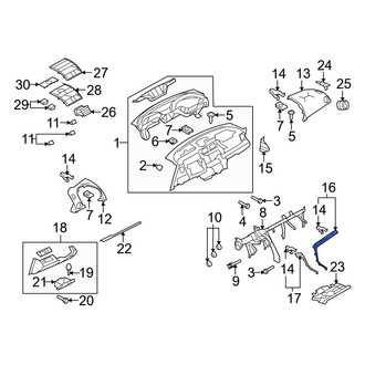 Mazda OE - Right Center Instrument Panel Molding
