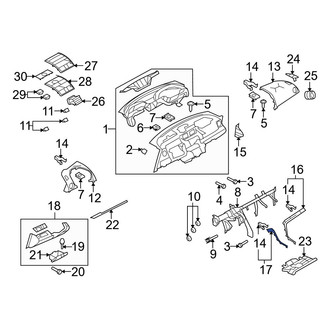 Mazda OE - Left Center Instrument Panel Molding