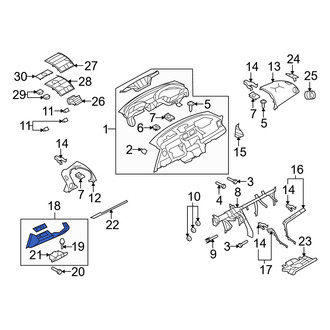 Mazda OE - Instrument Panel Knee Bolster