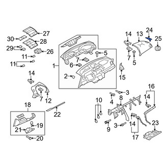 Mazda OE - Right Dashboard Air Vent Trim