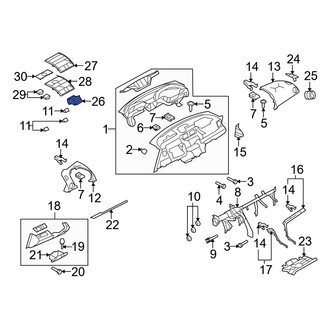 Mazda OE - Right Inner Dashboard Air Vent