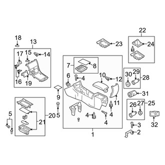 Mazda OE - Center Console (With Push Button Start)