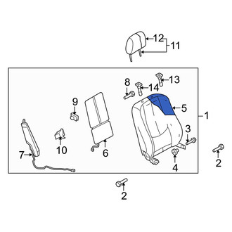Mazda OE - Front Right Seat Back Cushion Cover