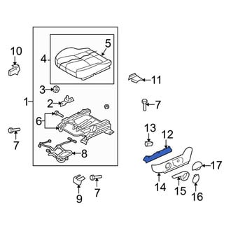 Mazda OE - Front Center Left Seat Track Cover