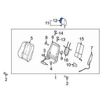 Mazda OE - Front Left Headrest Cover