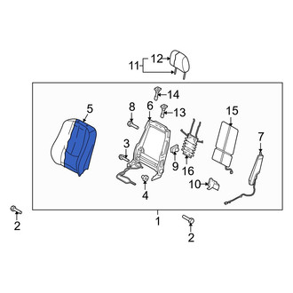 Mazda OE - Front Left Seat Back Cushion Cover