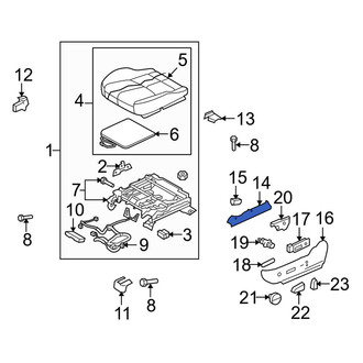 Mazda OE - Front Center Left Seat Track Cover
