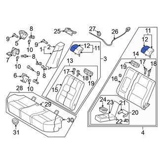 Mazda OE - Rear Headrest Cover