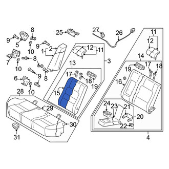 Mazda OE - Rear Right Seat Back Cushion Cover