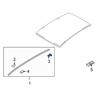 Mazda OE - Rear Right Roof Molding Cap