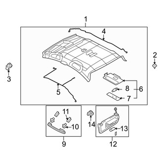 Mazda OE - Roof - Interior Trim (W/O Sunroof)