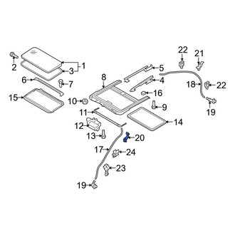 Mazda OE - Front Sunroof Drain Hose Clip