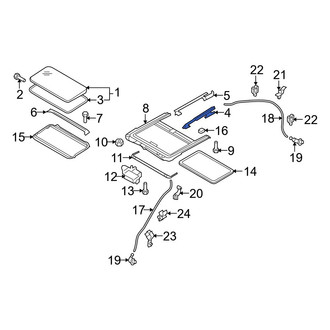 Mazda OE - Left Sunroof Guide Jaw