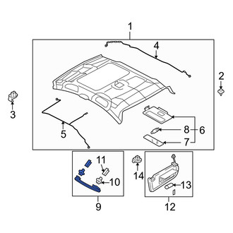 Mazda OE - Front Right Interior Grab Bar