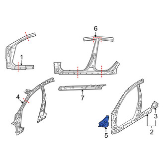 Mazda OE - Left Body A-Pillar Reinforcement