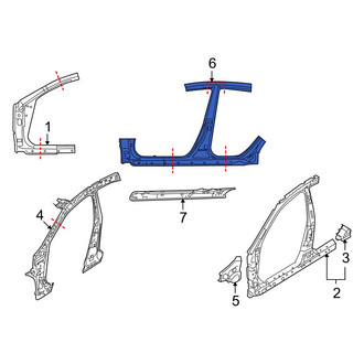 Mazda OE - Left Body B-Pillar and Rocker Panel