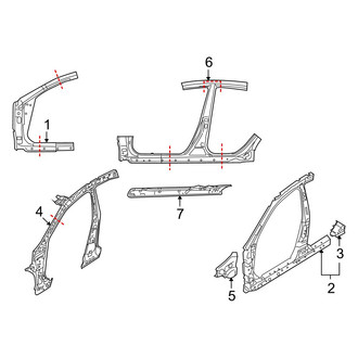 Mazda OE - Pillars, Rocker & Floor - Center Pillar & Rocker