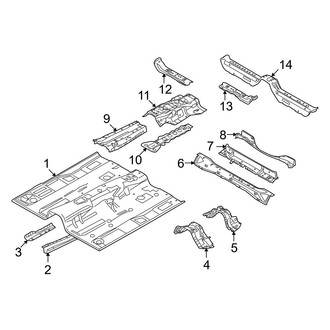 Mazda OE - Pillars, Rocker & Floor - Floor & Rails