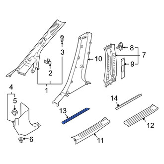 Mazda OE - Front Left Inner Door Sill Plate