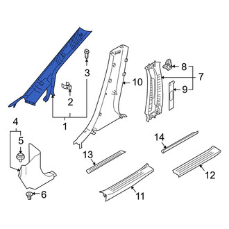 Mazda OE - Left Body A-Pillar Trim Panel