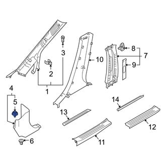 Mazda OE - Body B-Pillar Trim Panel Clip