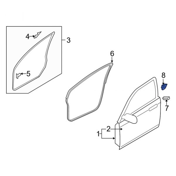 Door Interior Trim Panel Grommet