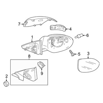 Mazda OE - Front Door - Outside Mirrors (With Turn Lamp)