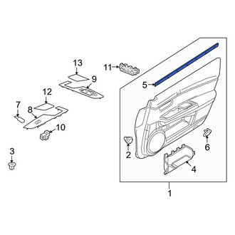 Mazda OE - Front Left Door Window Belt Weatherstrip