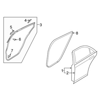 Mazda OE - Rear Door - Door & Components