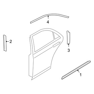 Mazda OE - Rear Door - Exterior Trim