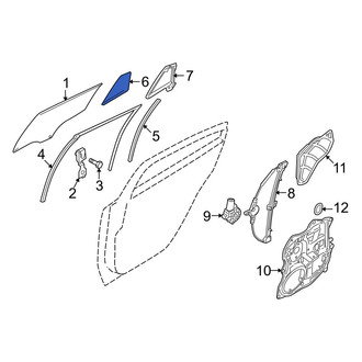 Mazda OE - Rear Left Vent Window Assembly