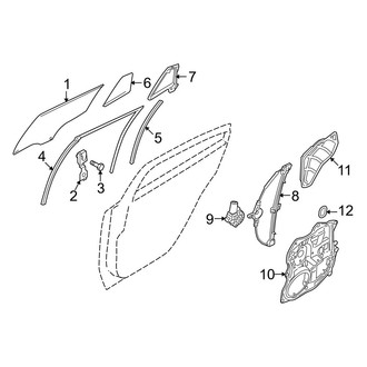 Mazda OE - Rear Door - Glass & Hardware
