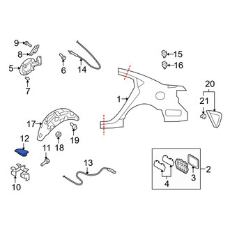 Mazda OE - Rear Fuel Door Release Handle