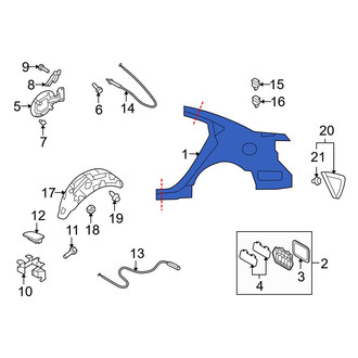 Mazda OE - Rear Left Outer Quarter Panel