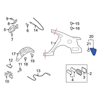 Mazda OE - Right Body C-Pillar Molding
