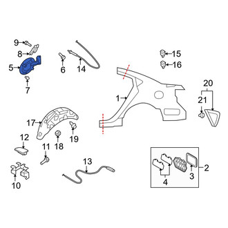 Mazda OE - Rear Fuel Filler Door