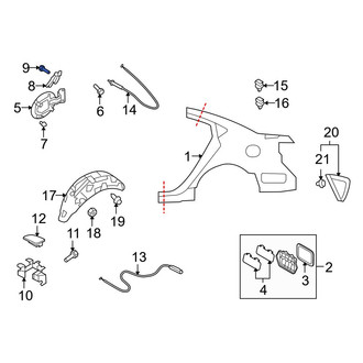 Mazda OE - Fuel Filler Door Bolt