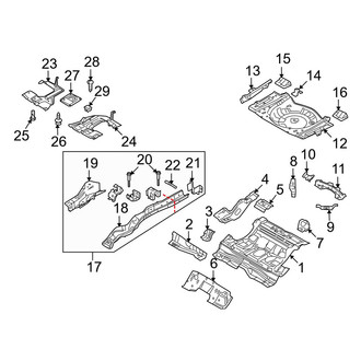 Mazda OE - Rear Body & Floor - Floor & Rails